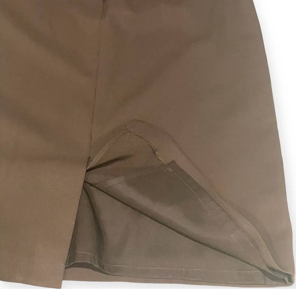Burberry Vintage Pencil Skirt Size 40 Brown Knee Length VTG - Picture 6 of 15
